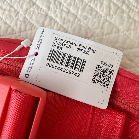 Last One! Pale Raspberry Hot Pink Lululemon Everywhere Belt Bag Extended Strap - Picture 11 of 16